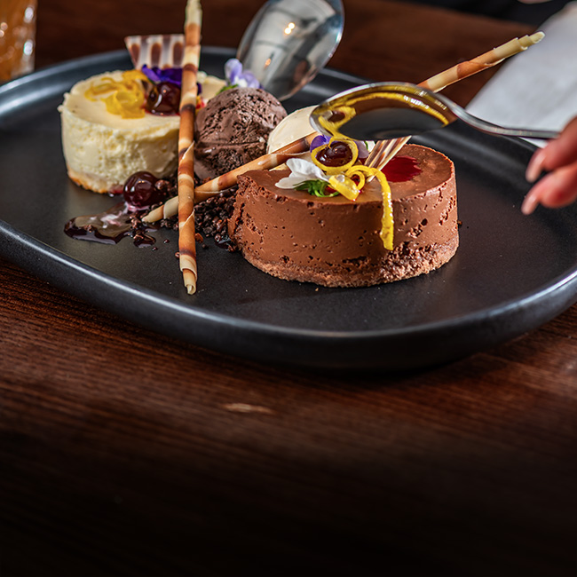 Dessert menu at The Plough & Harrow