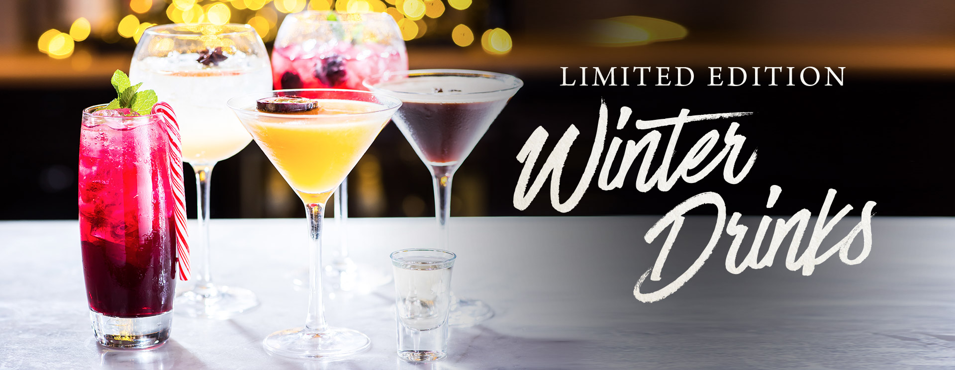 Winter cocktails and long drinks at The Plough & Harrow