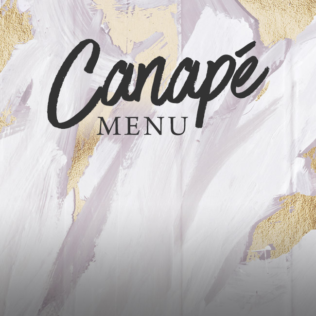 Canapé menu at The Plough & Harrow